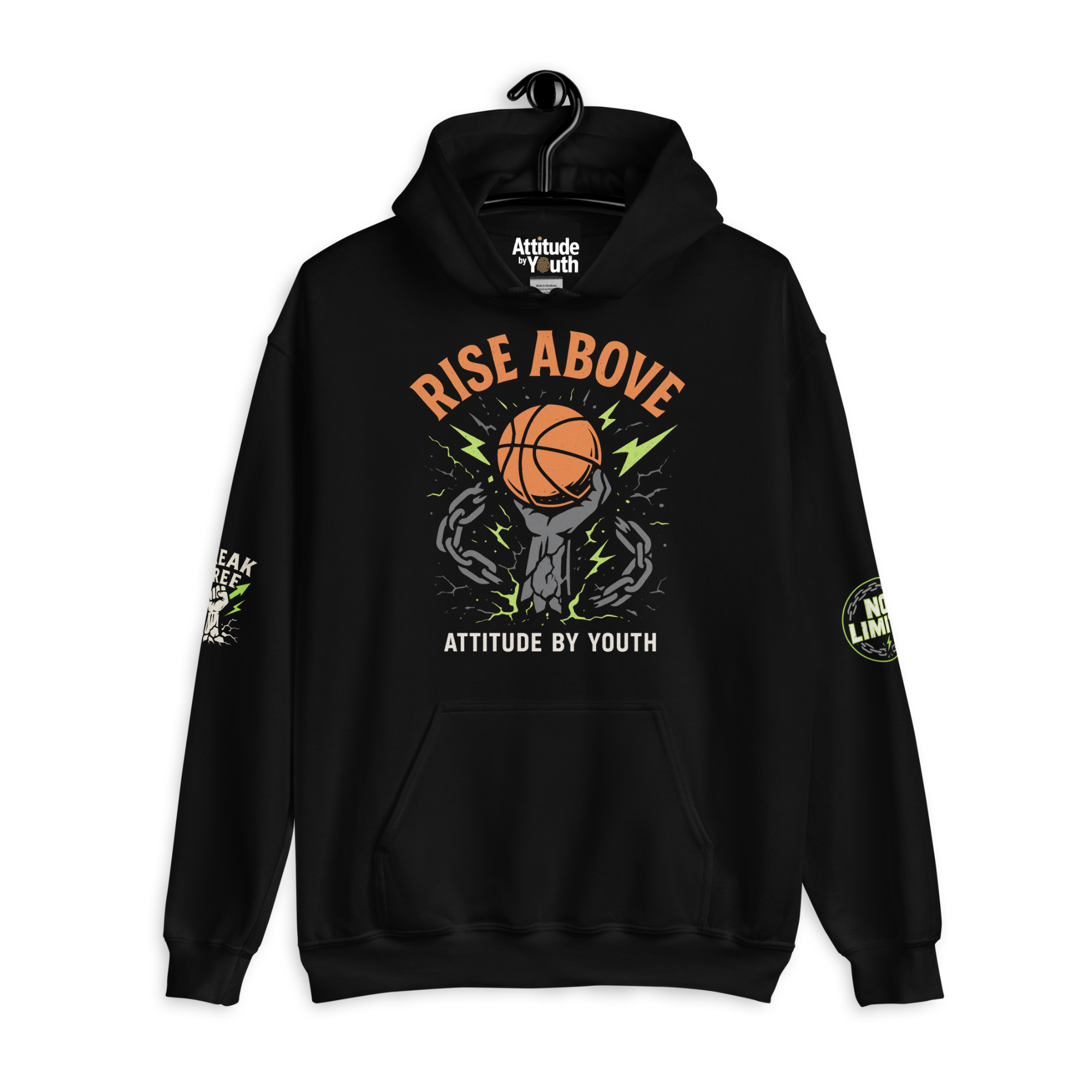 “Rise Above” Statement Hoodie – No Limits. No Fear. Just Purpose.