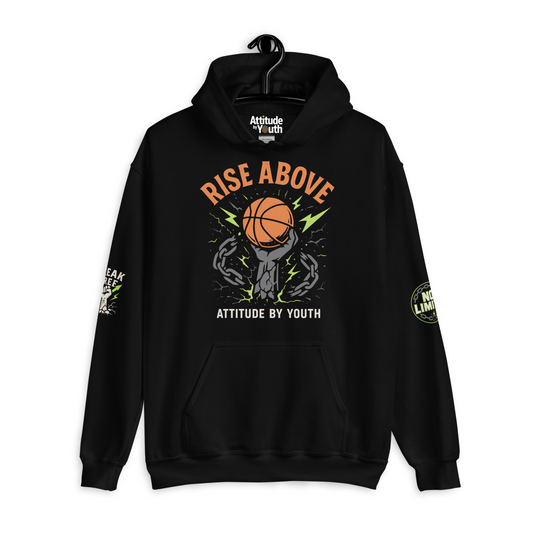“Rise Above” Statement Hoodie – No Limits. No Fear. Just Purpose.