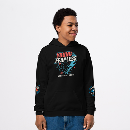 “Young & Fearless” Boys Hoodie – Built to Lead. Unafraid to Stand Out.