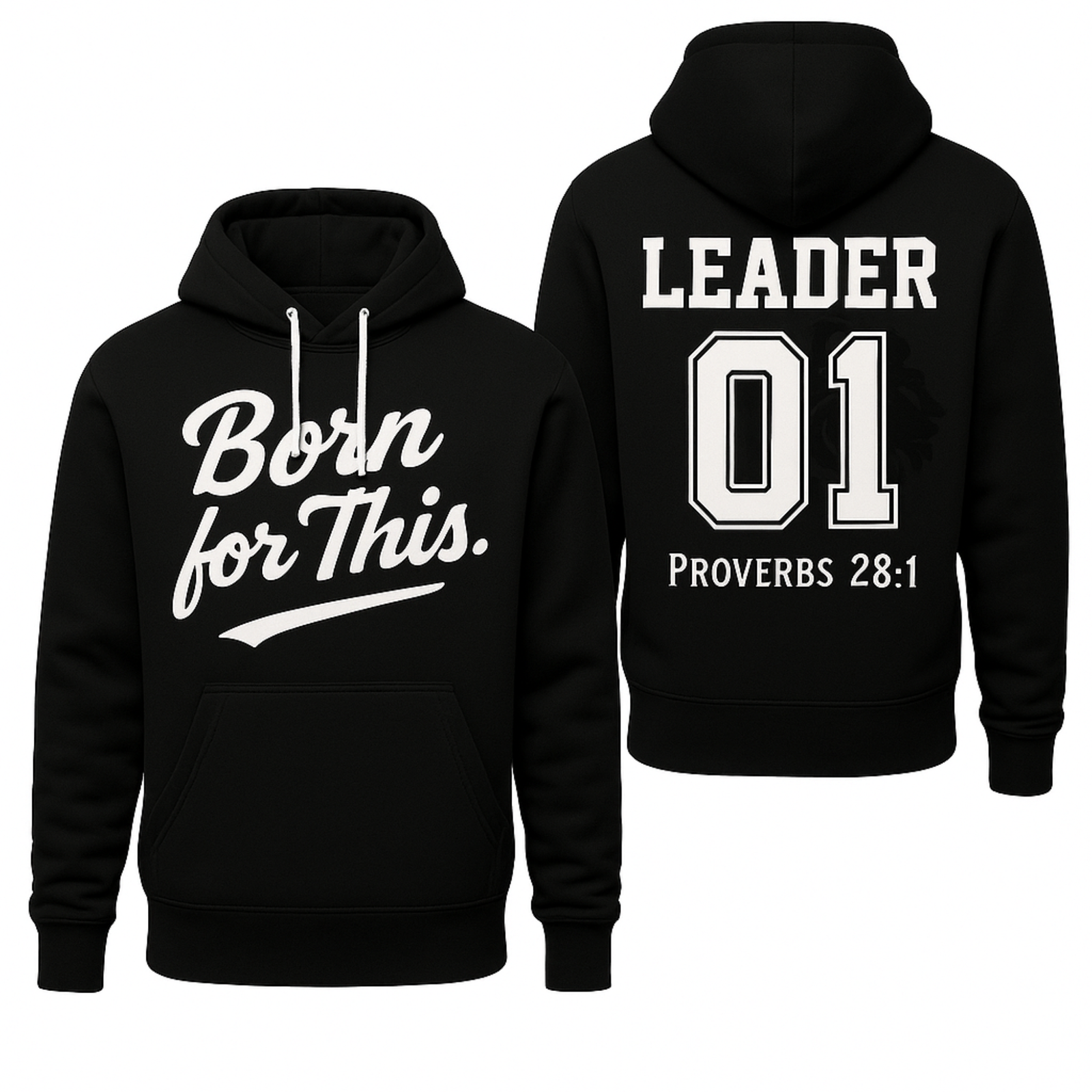 Born for This Hoodie for Boys – Christian Leader Hoodie w/ Proverbs 28:1 (Ages 6–15)