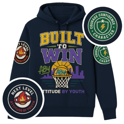 Built to Win Hoodie for Boys – Empowerment Streetwear for Confident Kids Ages 6–15